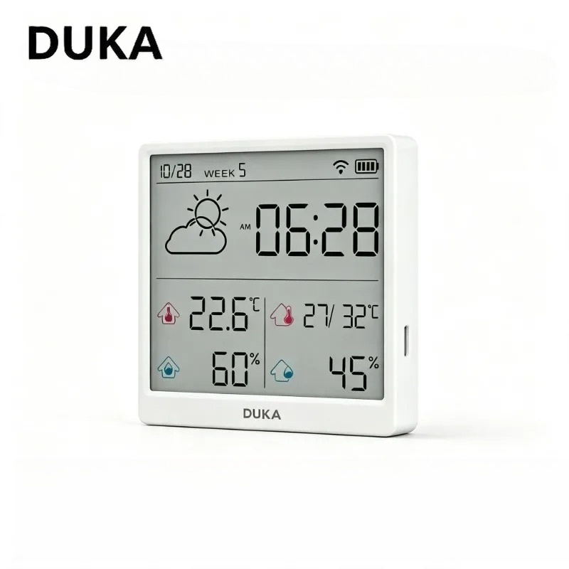Weather Station Indoor - DUKA ATuMan WLAN-Smart-Temperatur- und Feuchtigkeitssensor Digitale