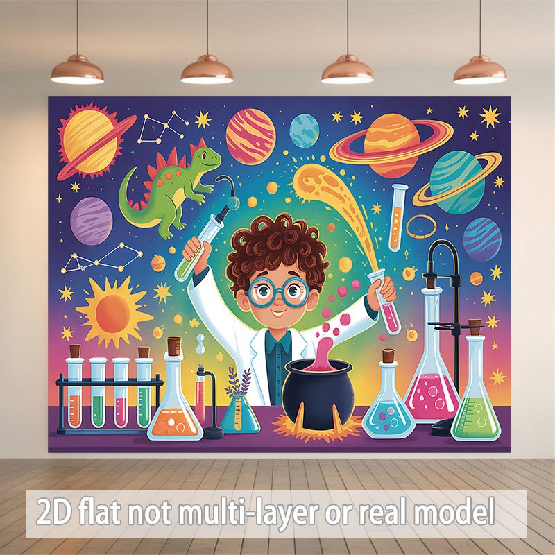 Science Nursery - Wanddekoration mit Sternenmotiven, Weltraum, Planeten, Astronaut,