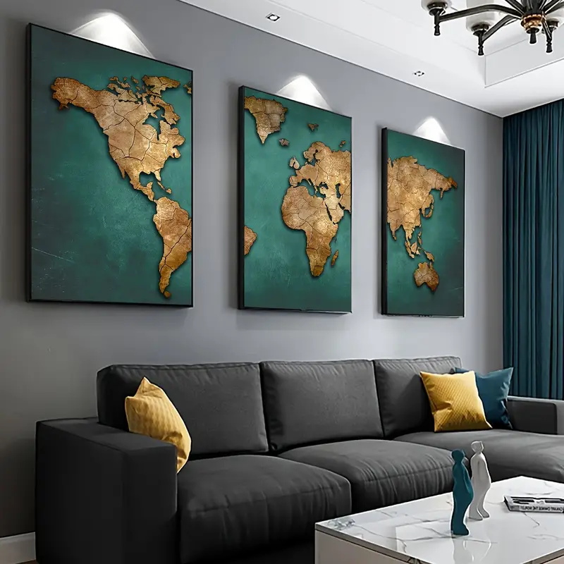 Retro Weltkarte 3 teile/satz L – Star Map Poster Bewertung und Preis