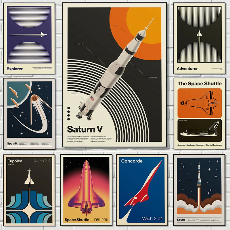 Retro abstrakte Space Shuttle  – Star Map Poster Bewertung und Preis