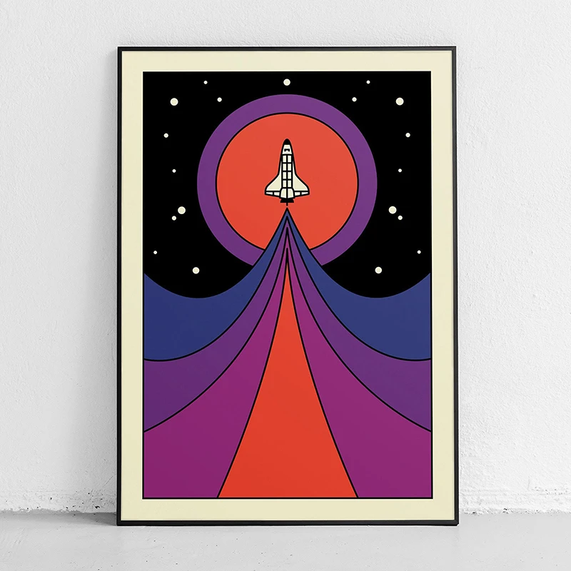 Retro abstrakte Space Shuttle  – Star Map Poster Bewertung und Preis
