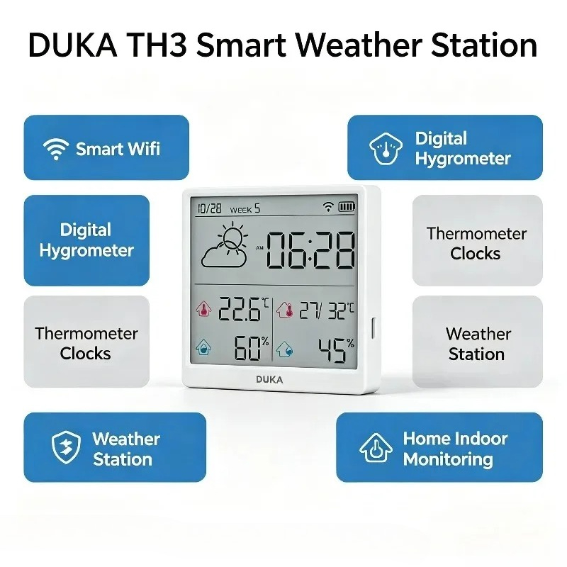 DUKA ATuMan WLAN-Smart-Tempera – Weather Station Indoor Bewertung und Preis